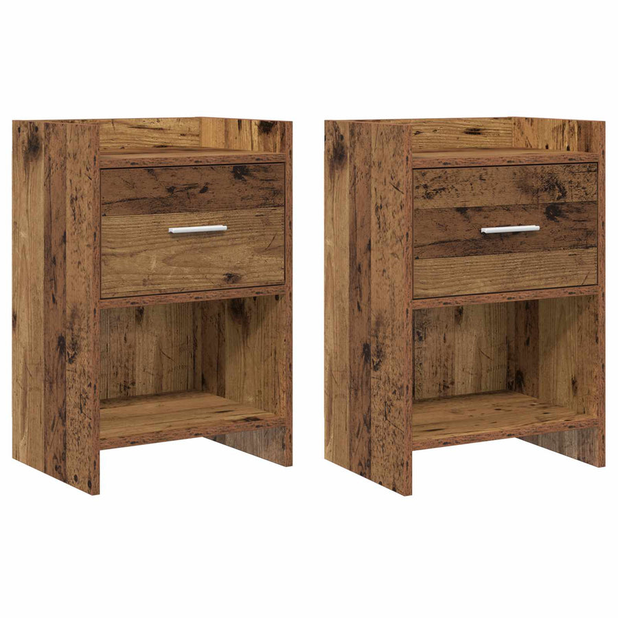 Nachtkastjes 2 pcs Oud hout 40 x 30 x 60 cm Bewerkt hout