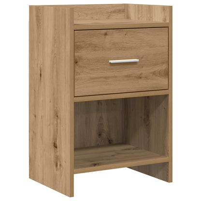 Nachtkastjes Artisanaal eiken 40 x 30 x 60 cm Bewerkt hout