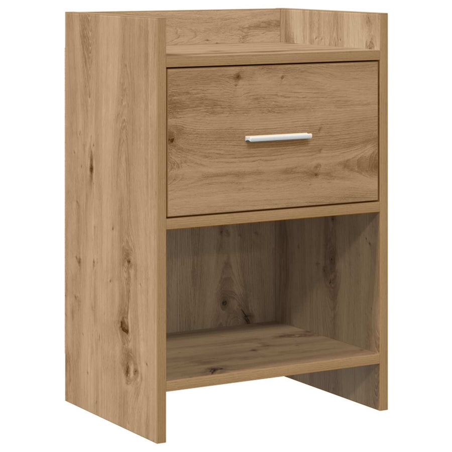 Nachtkastjes Artisanaal eiken 40 x 30 x 60 cm Bewerkt hout