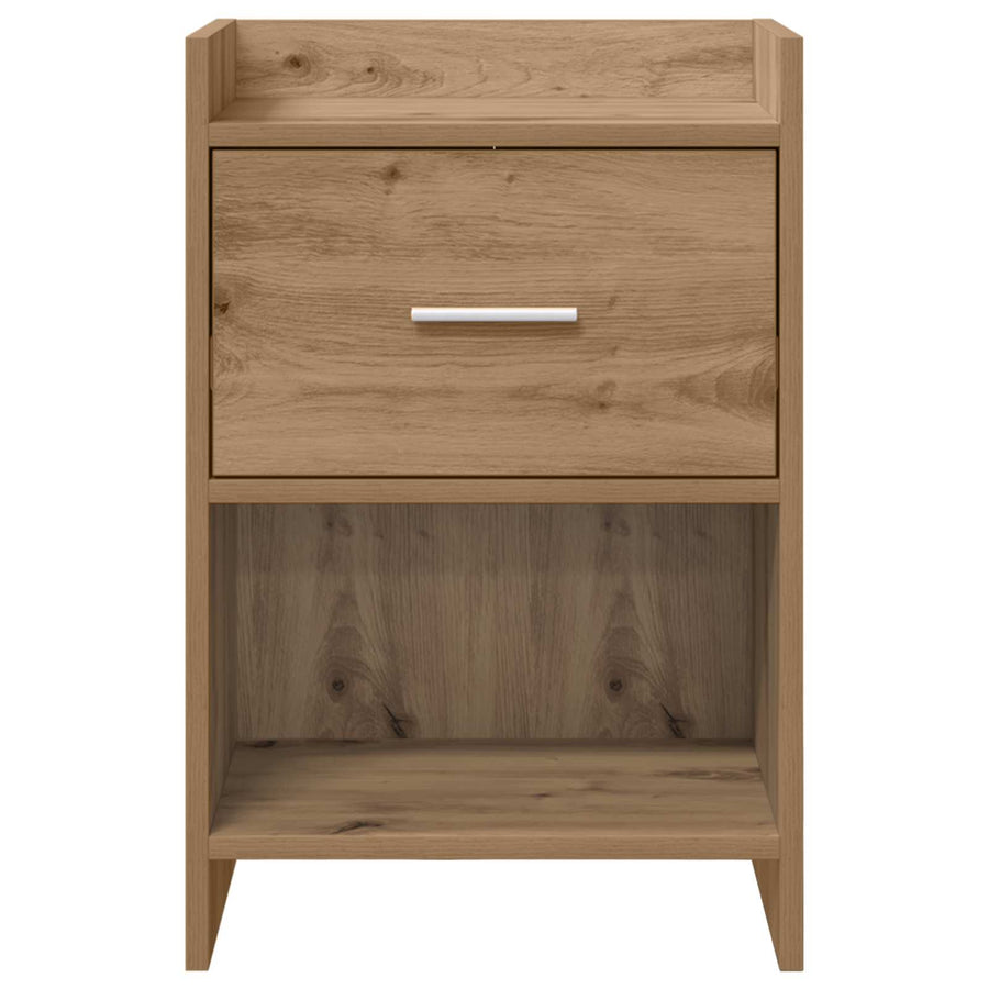 Nachtkastjes Artisanaal eiken 40 x 30 x 60 cm Bewerkt hout