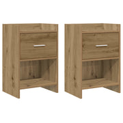Nachtkastjes 2 stuks 40x30x60 cm bewerkt hout bruin
