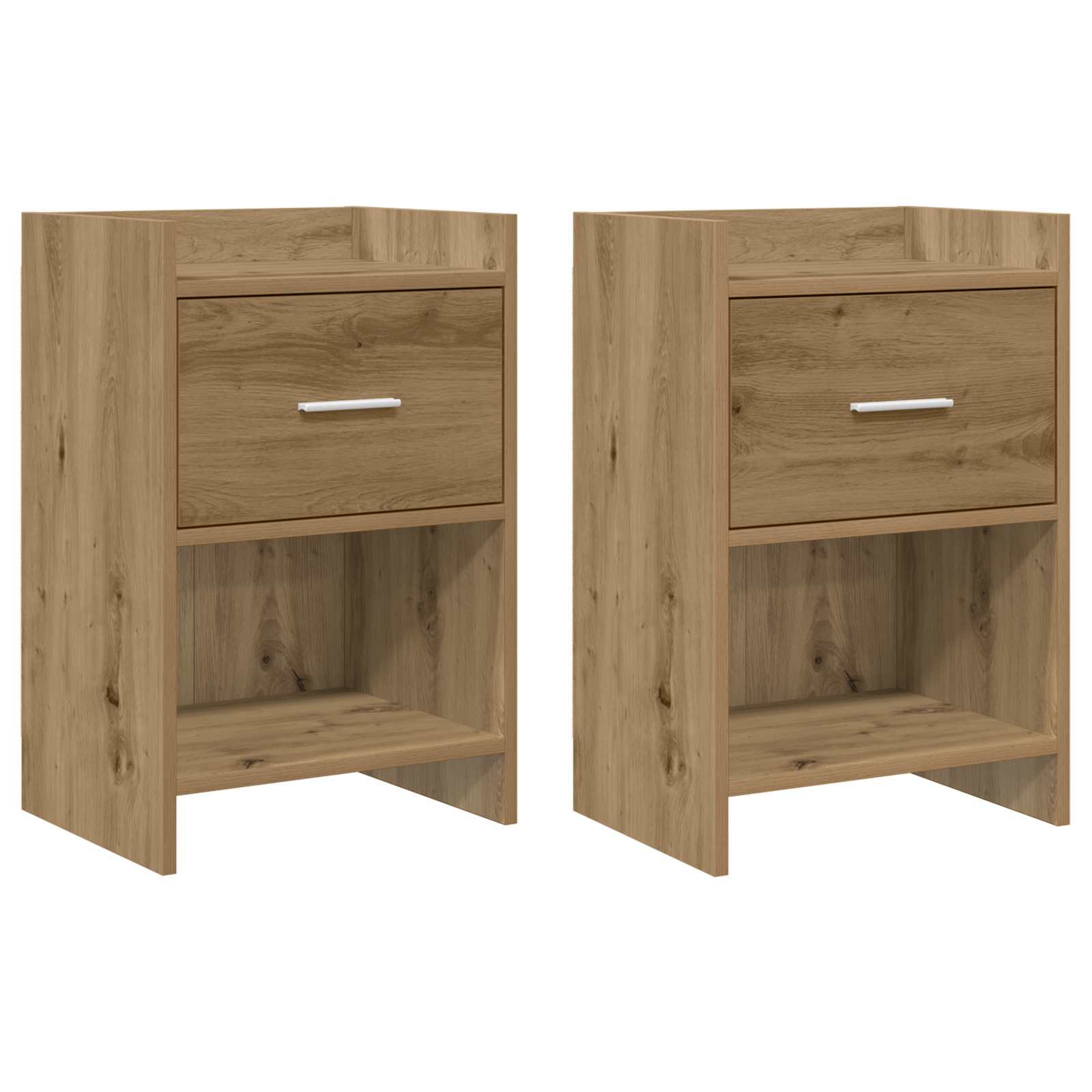 Nachtkastjes 2 pcs Artisanaal eiken 40 x 30 x 60 cm