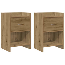 Nachtkastjes 2 pcs Artisanaal eiken 40 x 30 x 60 cm