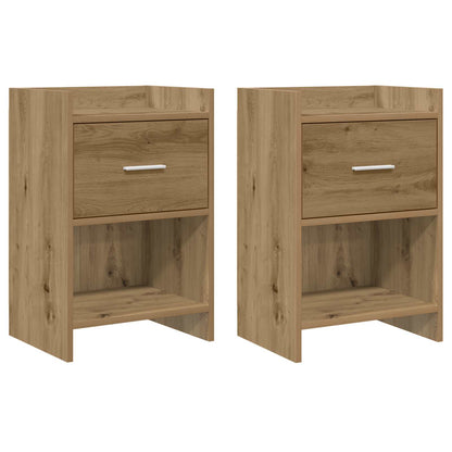 Nachtkastjes 2 pcs Artisanaal eiken 40 x 30 x 60 cm