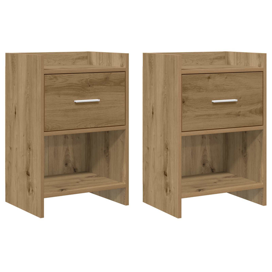 Nachtkastjes 2 pcs Artisanaal eiken 40 x 30 x 60 cm