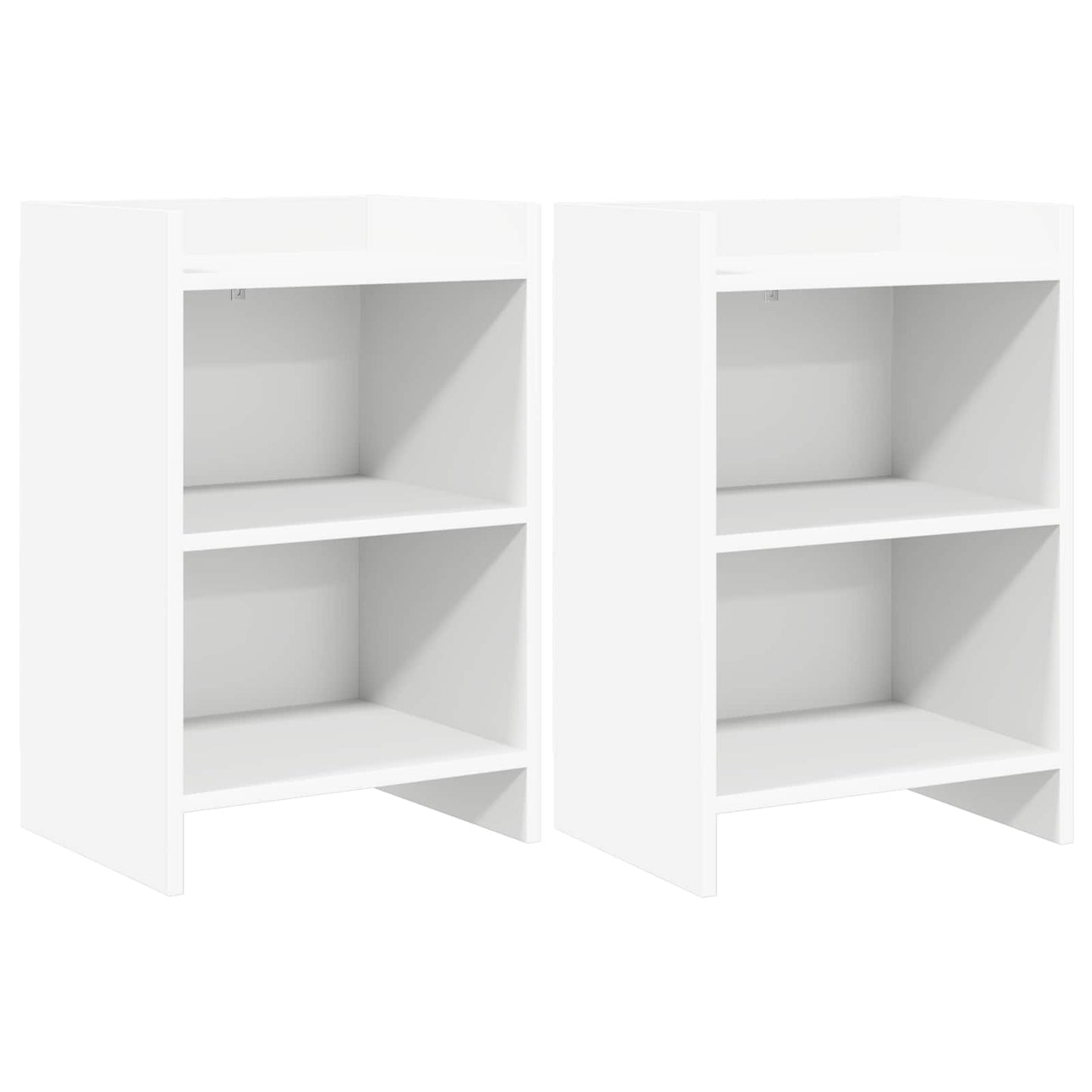 Nachtkastjes 2 pcs Wit 40 x 30 x 60 cm Bewerkt hout