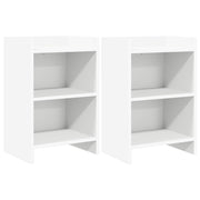 Nachtkastjes 2 stuks wit 40x30x60 cm bewerkt hout