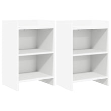 Nachtkastjes 2 pcs Wit 40 x 30 x 60 cm Bewerkt hout