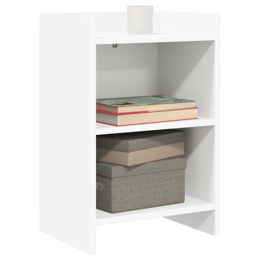 Nachtkastjes 2 pcs Wit 40 x 30 x 60 cm Bewerkt hout