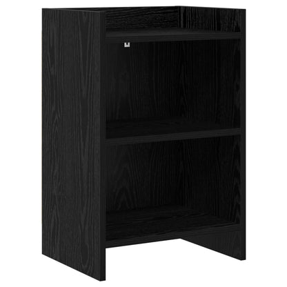 Nachtkastjes Zwart eiken 40 x 30 x 60 cm Bewerkt hout