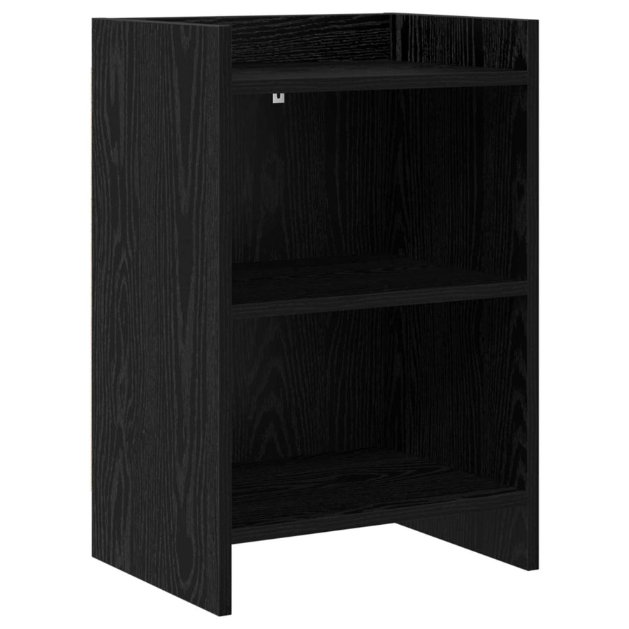 Nachtkastjes Zwart eiken 40 x 30 x 60 cm Bewerkt hout