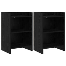 Nachtkastjes 2 pcs Zwart eiken 40 x 30 x 60 cm Bewerkt hout