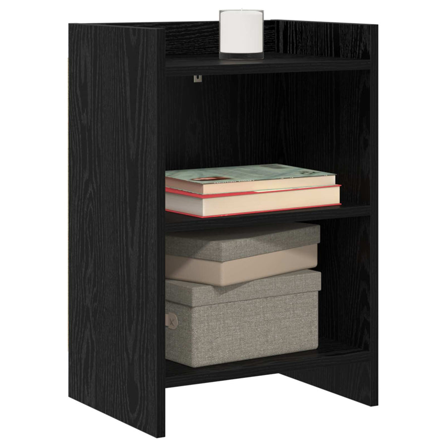 Nachtkastjes 2 pcs Zwart eiken 40 x 30 x 60 cm Bewerkt hout