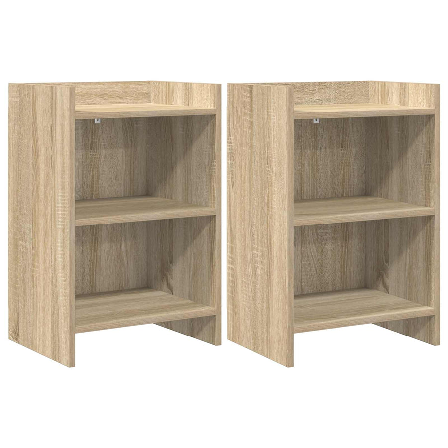 Nachtkastjes 2 pcs Sonoma Eiken 40 x 30 x 60 cm Bewerkt hout