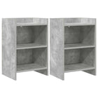 Nachtkastjes 2 stuks 40x30x60 cm betongrijs bewerkt hout