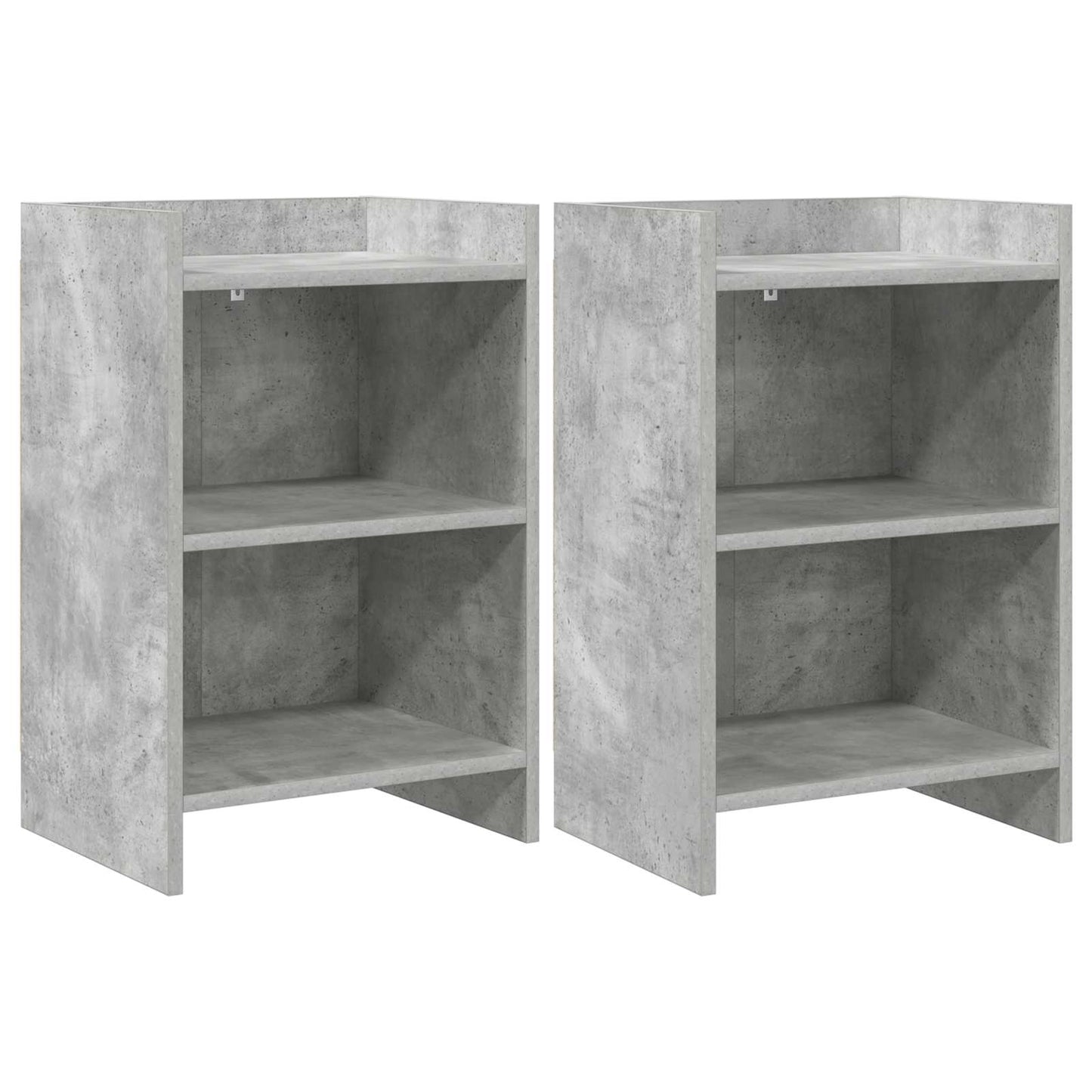 Nachtkastjes 2 pcs Betongrijs 40 x 30 x 60 cm Bewerkt hout