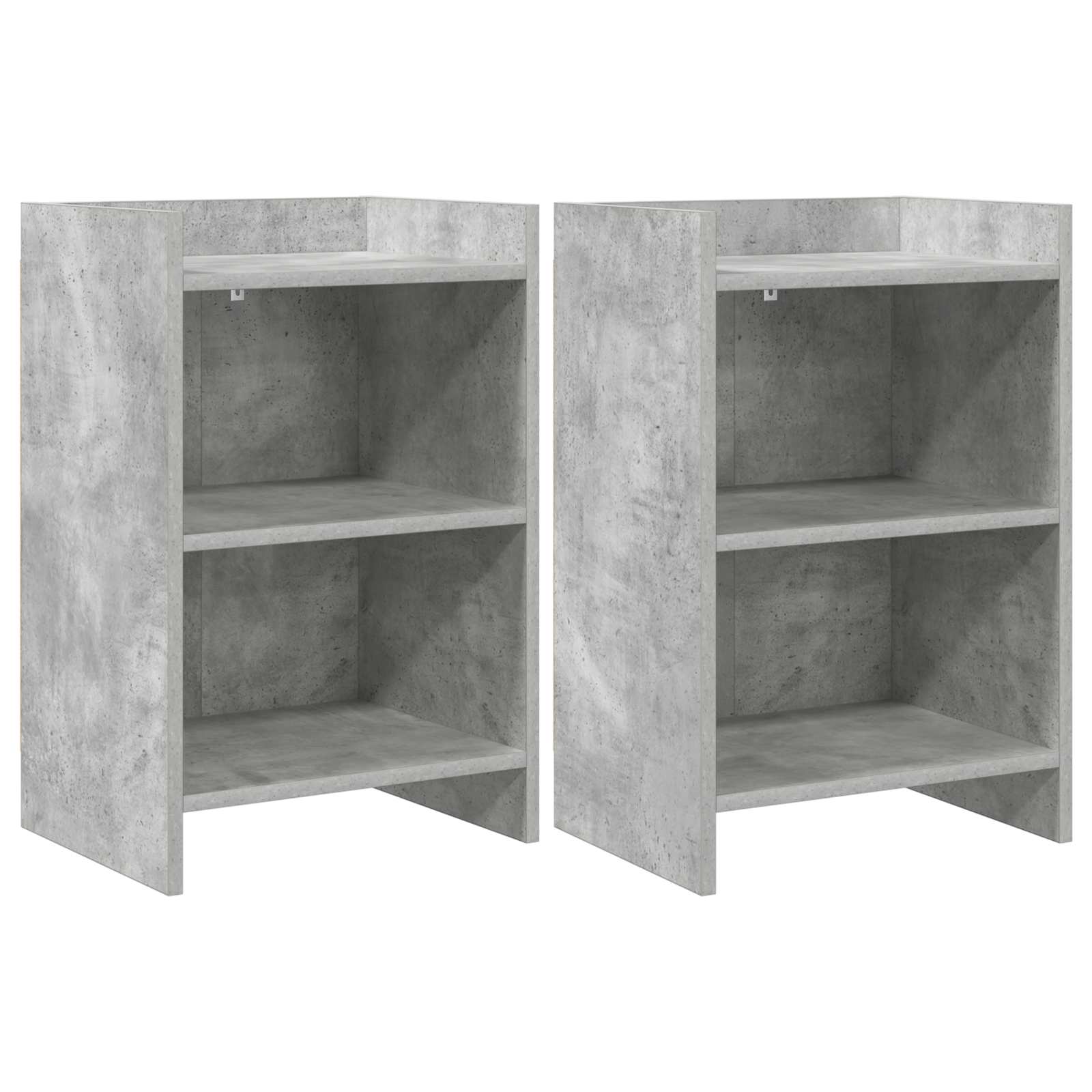 Nachtkastjes 2 pcs Betongrijs 40 x 30 x 60 cm Bewerkt hout