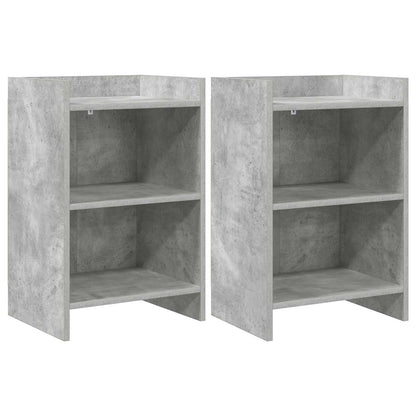 Nachtkastjes 2 pcs Betongrijs 40 x 30 x 60 cm Bewerkt hout