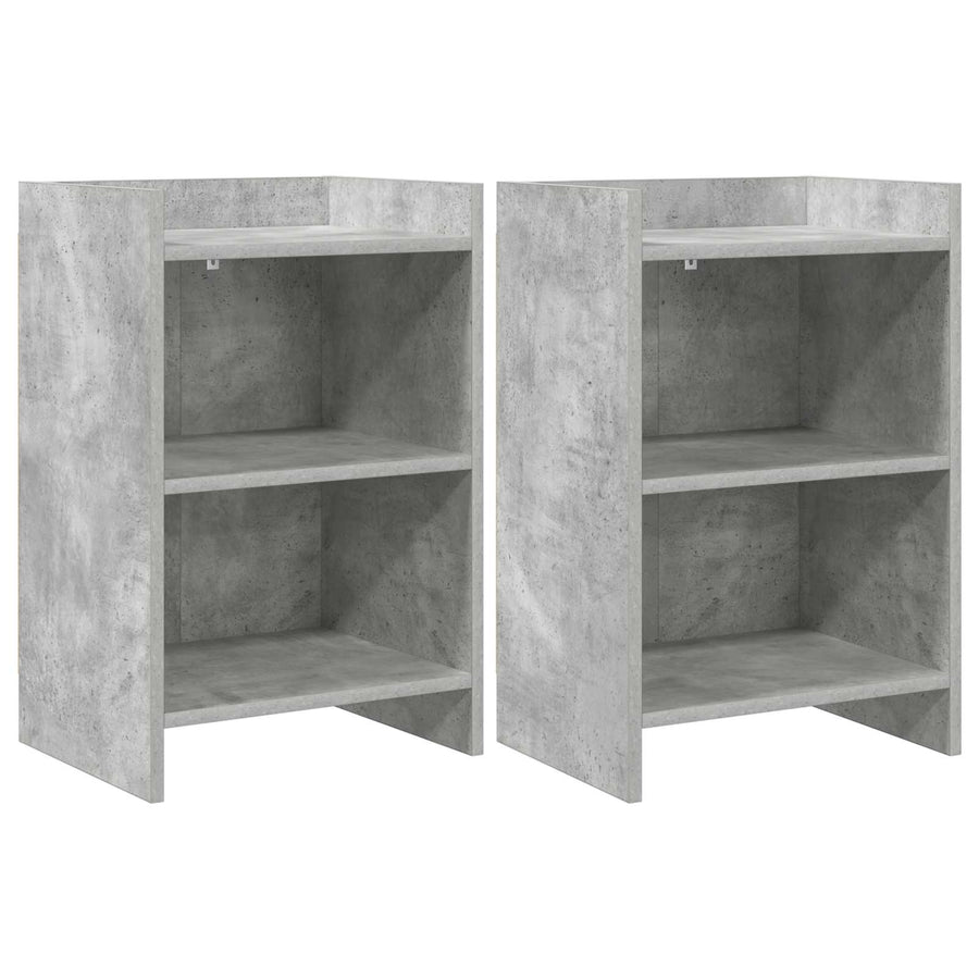Nachtkastjes 2 pcs Betongrijs 40 x 30 x 60 cm Bewerkt hout