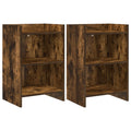 Nachtkastjes 2 pcs Gerookt eiken 40 x 30 x 60 cm Bewerkt hout