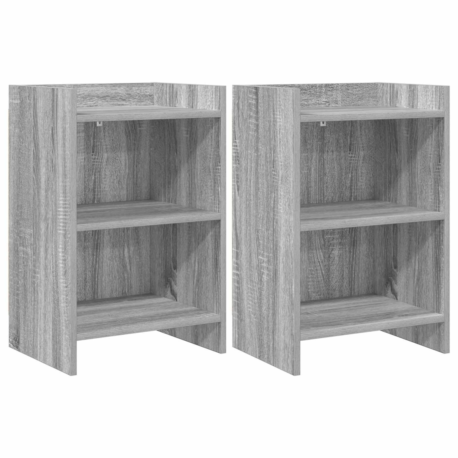 Nachtkastjes 2 pcs Grijs Sonoma 40 x 30 x 60 cm Bewerkt hout