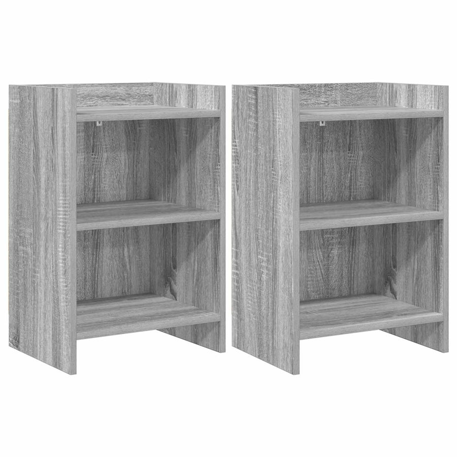 Nachtkastjes 2 pcs Grijs Sonoma 40 x 30 x 60 cm Bewerkt hout