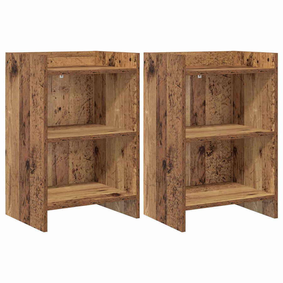 Nachtkastjes 2 pcs Oud hout 40 x 30 x 60 cm Bewerkt hout