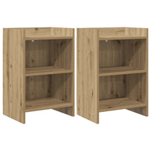 Nachtkastjes 2 pcs Artisanaal eiken 40 x 30 x 60 cm