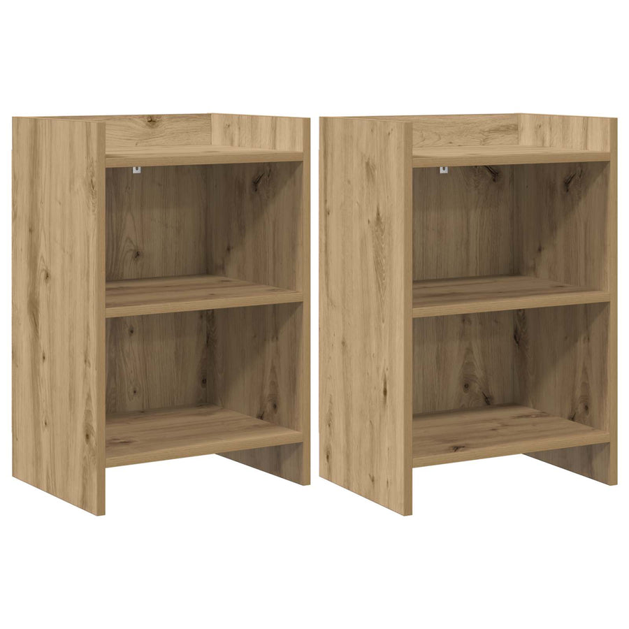 Nachtkastjes 2 pcs Artisanaal eiken 40 x 30 x 60 cm