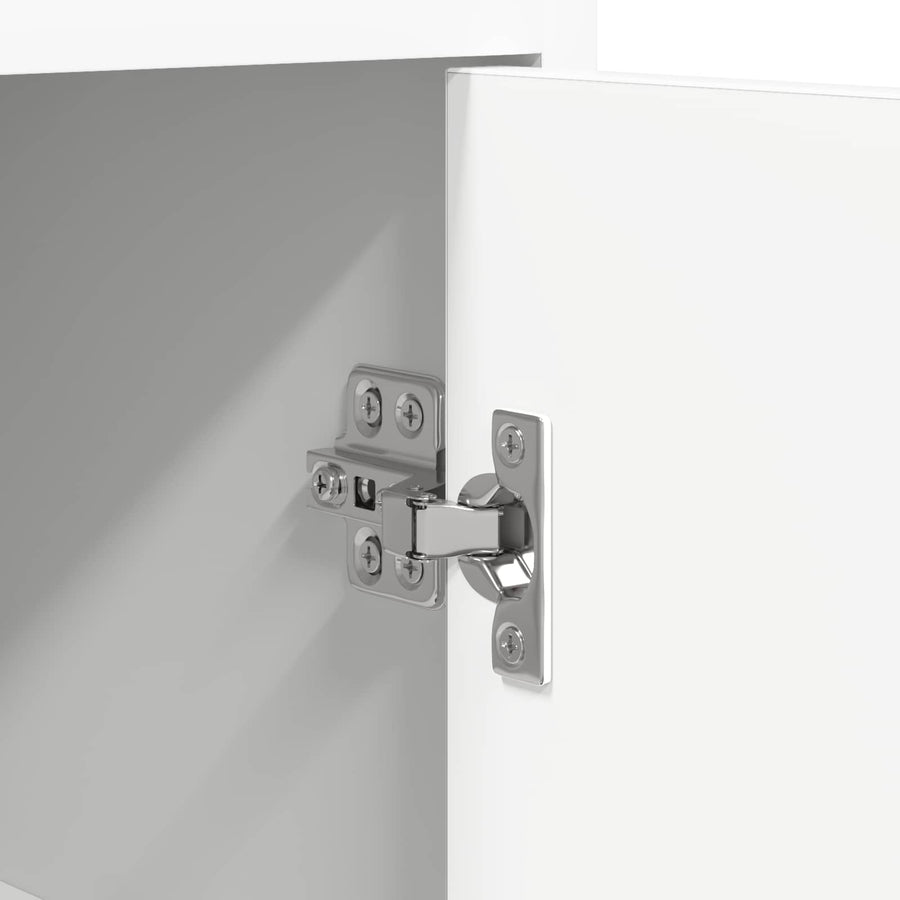 Nachtkastjes 2 pcs Wit 40 x 30 x 60 cm Bewerkt hout
