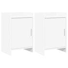 Nachtkastjes 2 stuks 40x30x60 cm wit bewerkt hout