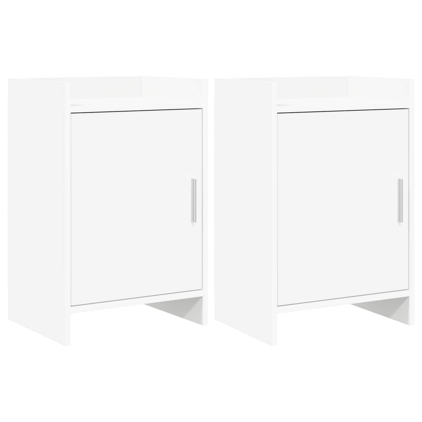 Nachtkastjes 2 pcs Wit 40 x 30 x 60 cm Bewerkt hout