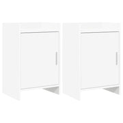 Nachtkastjes 2 stuks 40x30x60 cm wit bewerkt hout
