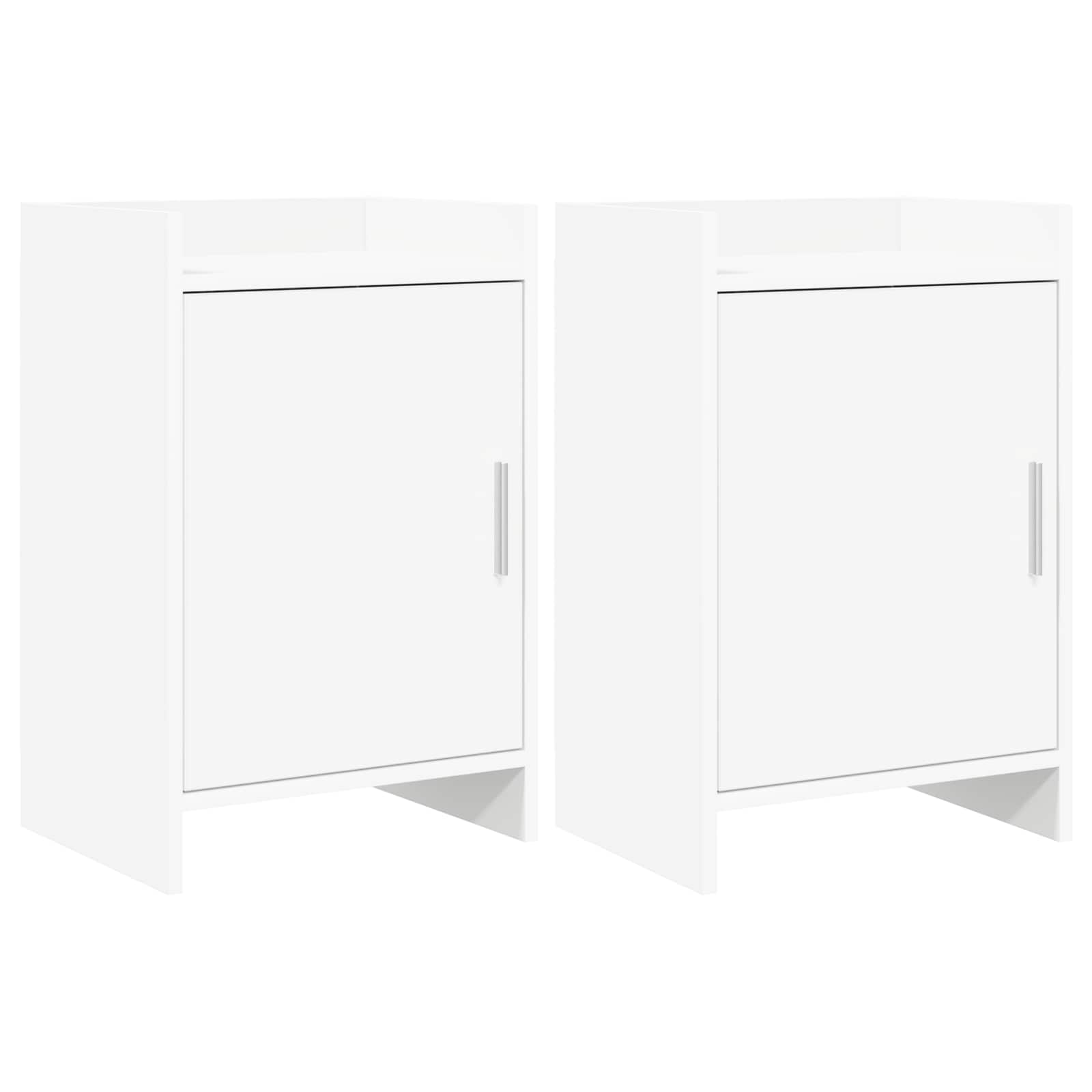 Nachtkastjes 2 pcs Wit 40 x 30 x 60 cm Bewerkt hout