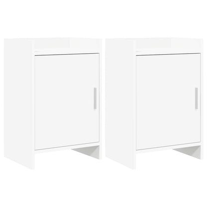 Nachtkastjes 2 pcs Wit 40 x 30 x 60 cm Bewerkt hout