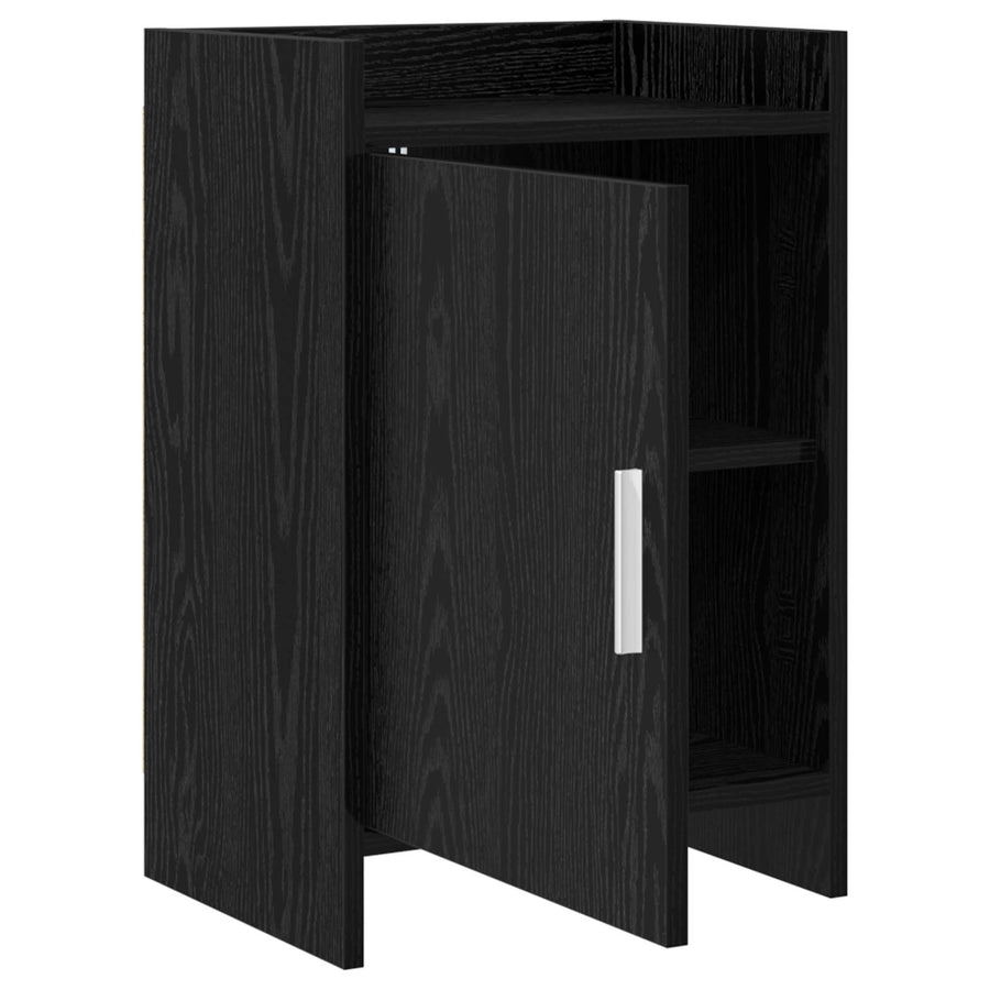 Nachtkastjes Zwart eiken 40 x 30 x 60 cm Bewerkt hout