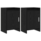 Nachtkastjes 2 stuks 40x30x60 cm zwart eiken bewerkt hout