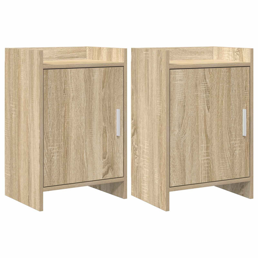 Nachtkastjes 2 pcs Sonoma Eiken 40 x 30 x 60 cm Bewerkt hout