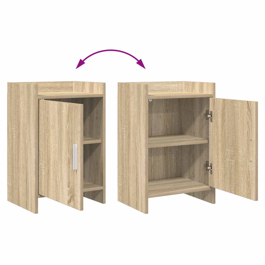 Nachtkastjes 2 pcs Sonoma Eiken 40 x 30 x 60 cm Bewerkt hout