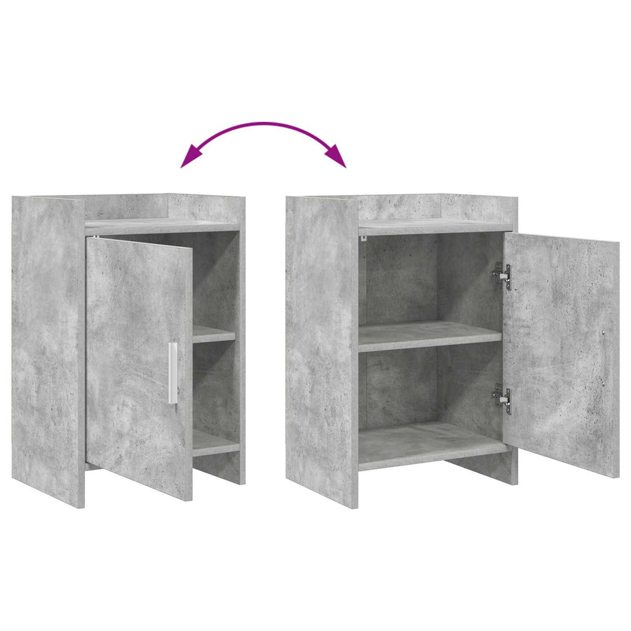 Nachtkastjes Betongrijs 40 x 30 x 60 cm Bewerkt hout