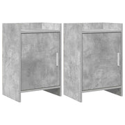 Nachtkastjes 2 stuks 40x30x60 cm betongrijs bewerkt hout