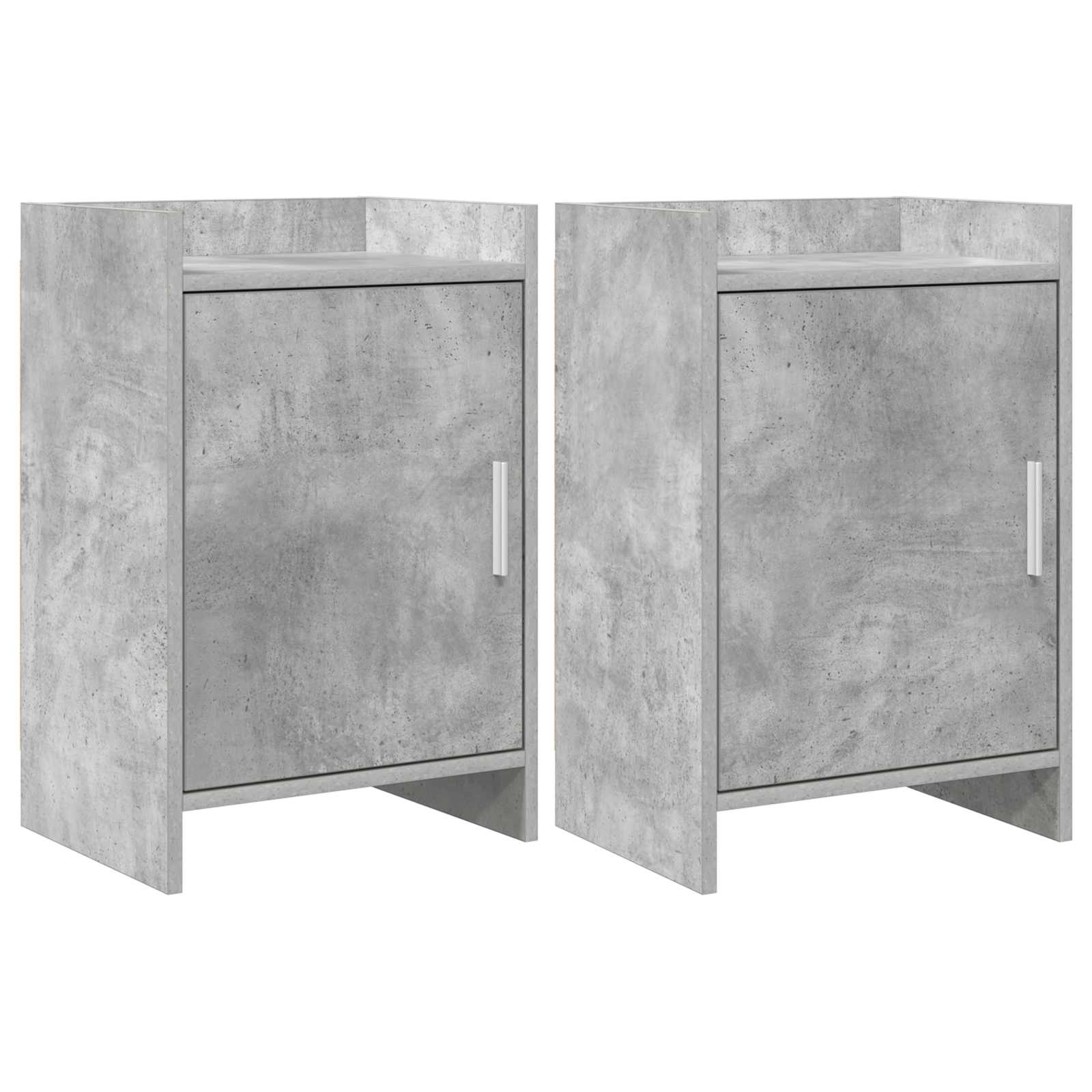 Nachtkastjes 2 pcs Betongrijs 40 x 30 x 60 cm Bewerkt hout