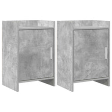 Nachtkastjes 2 pcs Betongrijs 40 x 30 x 60 cm Bewerkt hout