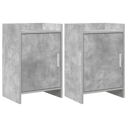 Nachtkastjes 2 pcs Betongrijs 40 x 30 x 60 cm Bewerkt hout