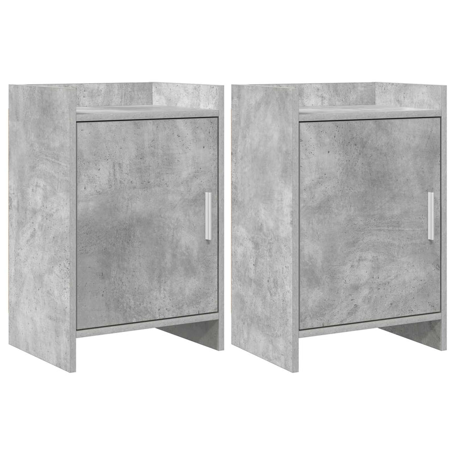Nachtkastjes 2 pcs Betongrijs 40 x 30 x 60 cm Bewerkt hout