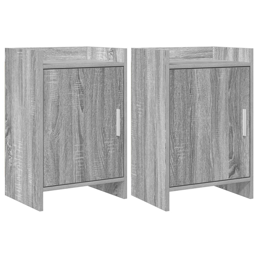 Nachtkastjes 2 pcs Grijs Sonoma 40 x 30 x 60 cm Bewerkt hout