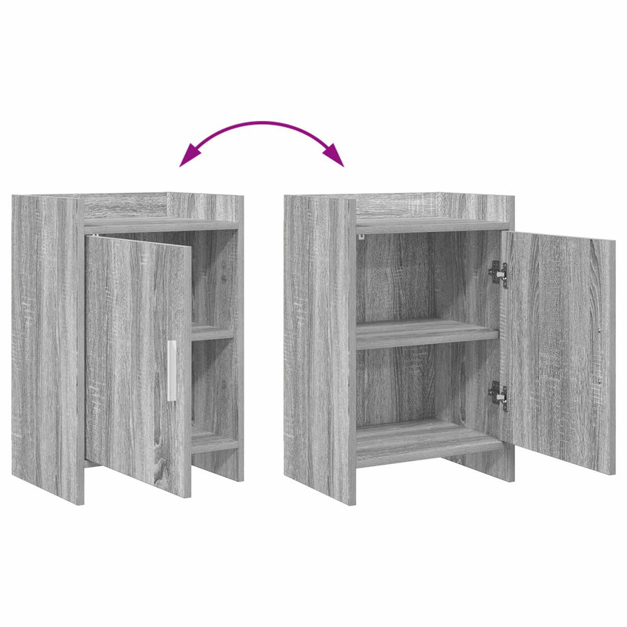 Nachtkastjes 2 pcs Grijs Sonoma 40 x 30 x 60 cm Bewerkt hout