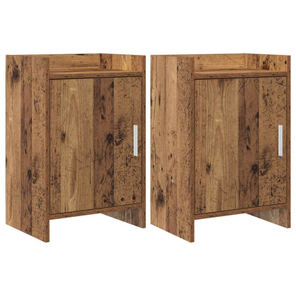 Nachtkastjes 2 pcs Oud hout 40 x 30 x 60 cm Bewerkt hout