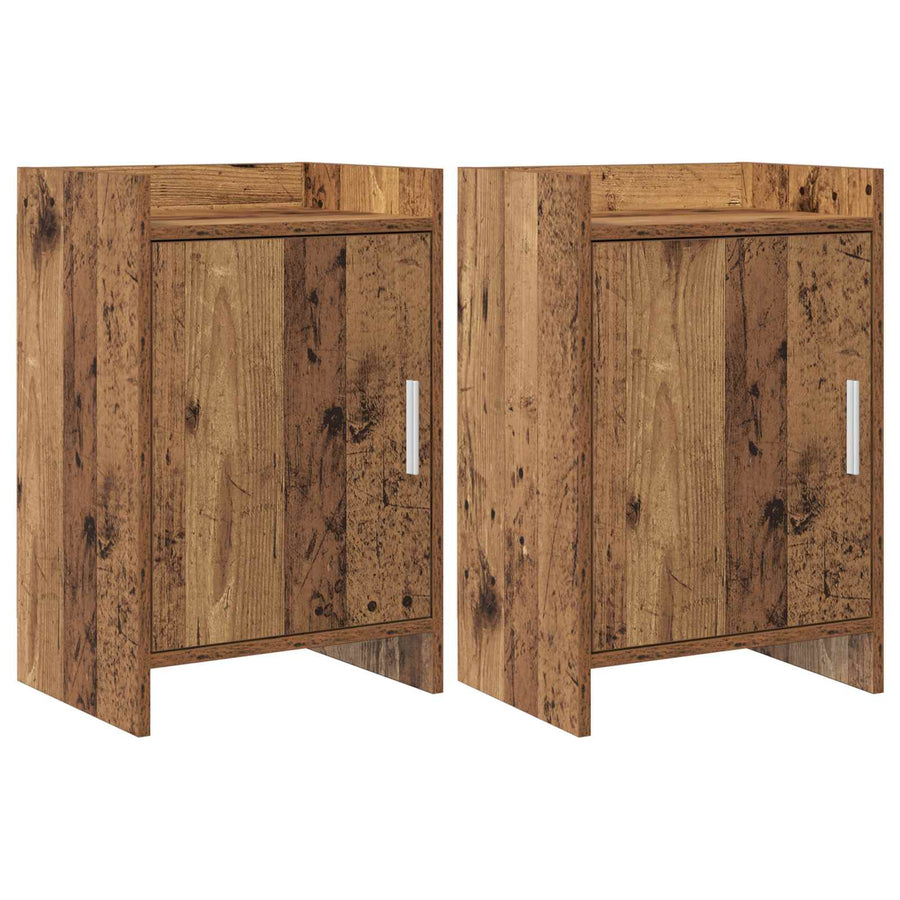 Nachtkastjes 2 pcs Oud hout 40 x 30 x 60 cm Bewerkt hout