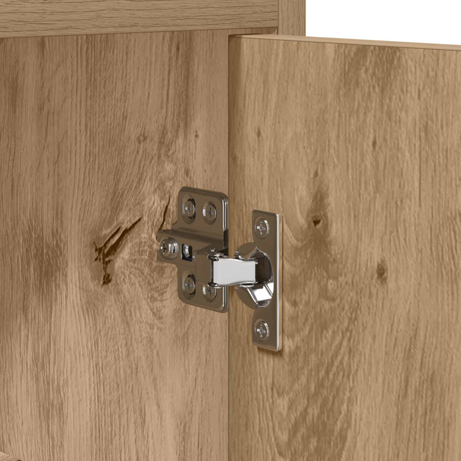 Nachtkastjes Artisanaal eiken 40 x 30 x 60 cm Bewerkt hout